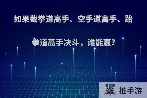 如果截拳道高手、空手道高手、跆拳道高手决斗，谁能赢?