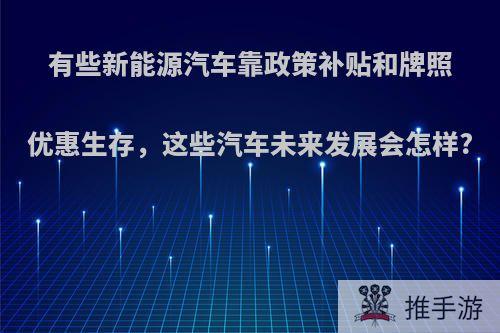 有些新能源汽车靠政策补贴和牌照优惠生存，这些汽车未来发展会怎样?