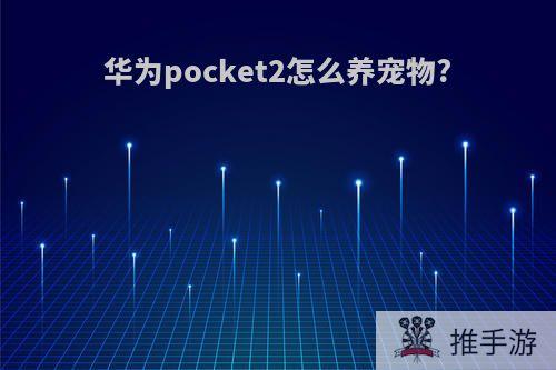 华为pocket2怎么养宠物?