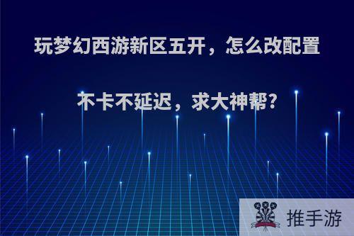 玩梦幻西游新区五开，怎么改配置不卡不延迟，求大神帮?