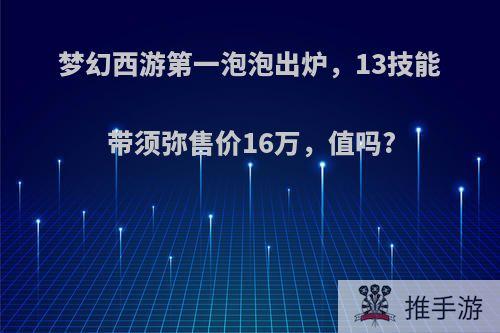 梦幻西游第一泡泡出炉，13技能带须弥售价16万，值吗?