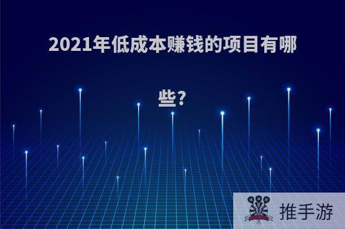 2021年低成本赚钱的项目有哪些?