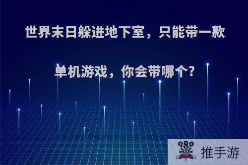 世界末日躲进地下室，只能带一款单机游戏，你会带哪个?