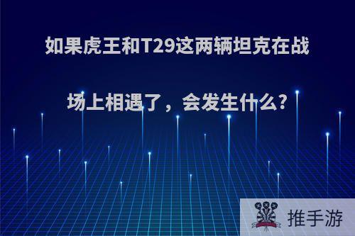 如果虎王和T29这两辆坦克在战场上相遇了，会发生什么?