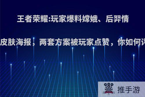 王者荣耀:玩家爆料嫦娥、后羿情人节皮肤海报，两套方案被玩家点赞，你如何评价?