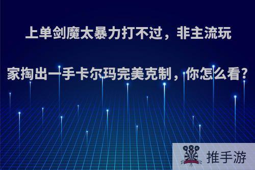 上单剑魔太暴力打不过，非主流玩家掏出一手卡尔玛完美克制，你怎么看?