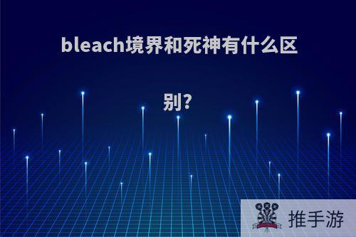 bleach境界和死神有什么区别?