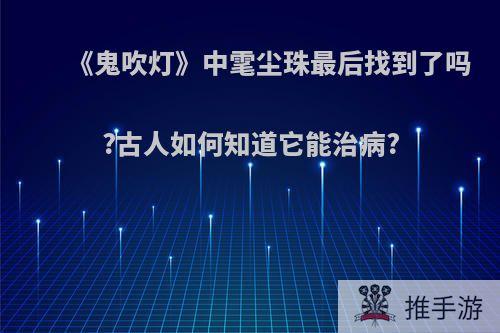 《鬼吹灯》中雮尘珠最后找到了吗?古人如何知道它能治病?