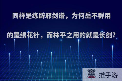 同样是练辟邪剑谱，为何岳不群用的是绣花针，而林平之用的就是长剑?