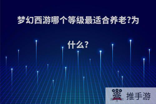 梦幻西游哪个等级最适合养老?为什么?