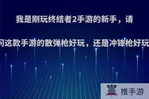 我是刚玩终结者2手游的新手，请问这款手游的散弹枪好玩，还是冲锋枪好玩?