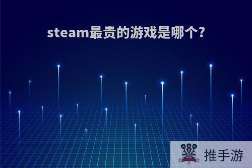 steam最贵的游戏是哪个?