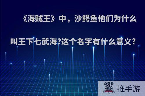 《海贼王》中，沙鳄鱼他们为什么叫王下七武海?这个名字有什么意义?