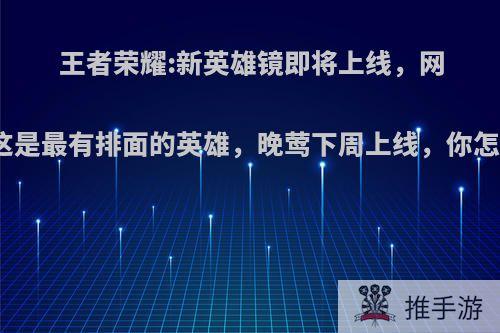 王者荣耀:新英雄镜即将上线，网友称这是最有排面的英雄，晚莺下周上线，你怎么看?