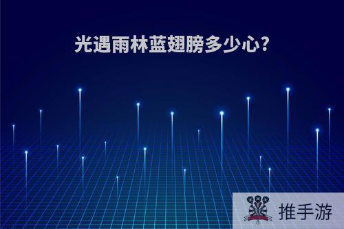 光遇雨林蓝翅膀多少心?