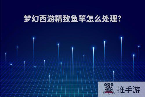 梦幻西游精致鱼竿怎么处理?