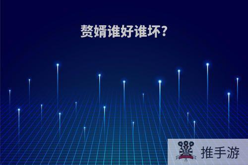 赘婿谁好谁坏?