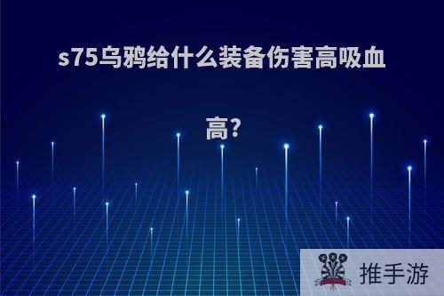 s75乌鸦给什么装备伤害高吸血高?
