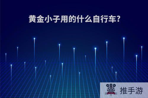 黄金小子用的什么自行车?
