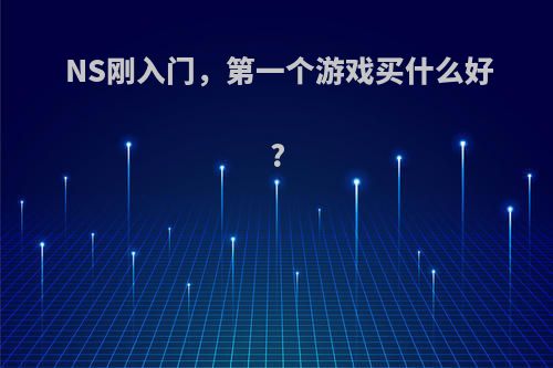 NS刚入门，第一个游戏买什么好?