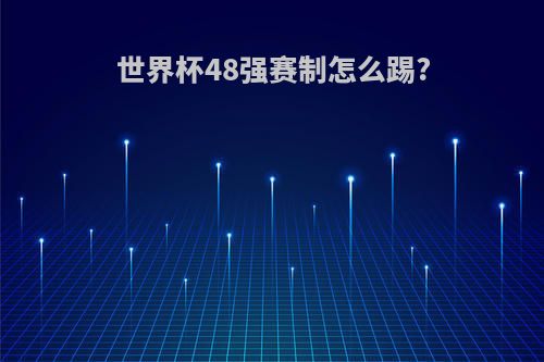 世界杯48强赛制怎么踢?