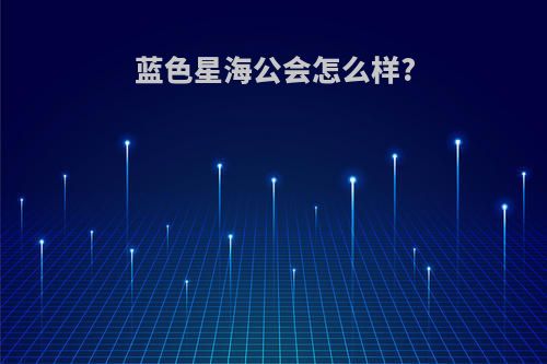 蓝色星海公会怎么样?