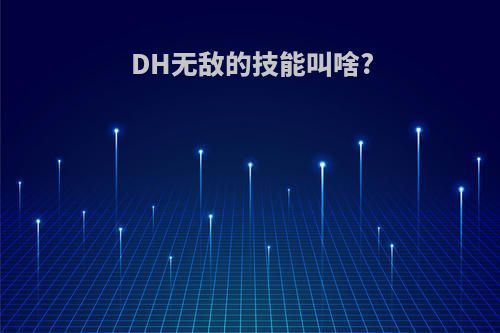 DH无敌的技能叫啥?