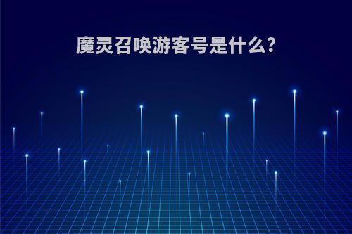 魔灵召唤游客号是什么?