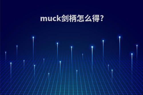 muck剑柄怎么得?