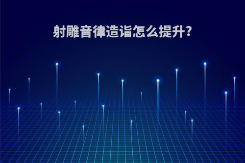 射雕音律造诣怎么提升?