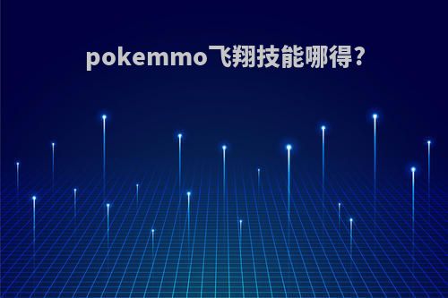 pokemmo飞翔技能哪得?