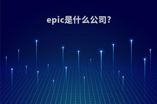 epic是什么公司?