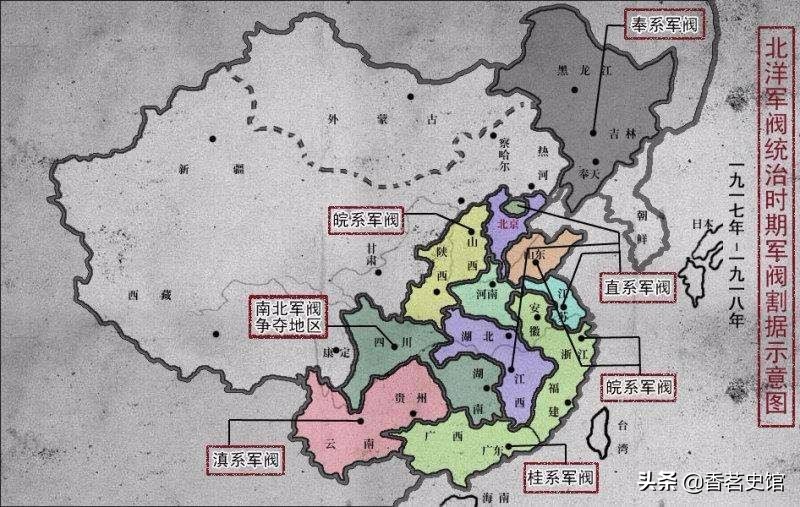 1912年后军阀混战打了多少年?一共有哪些军阀交战?(1922年军阀混战)