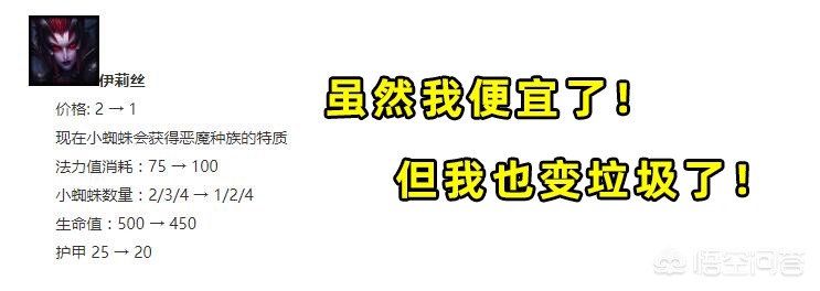 云顶之弈最新更新要点，蜘蛛女皇不要面子的吗?